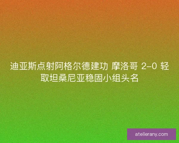 迪亚斯点射阿格尔德建功 摩洛哥 2-0 轻取坦桑尼亚稳固小组头名
